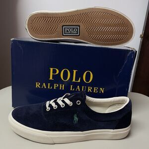 Polo Ralph Lauren Keaton Pony Men's Low-Top Blue Corduroy Sneakers Size 12 D